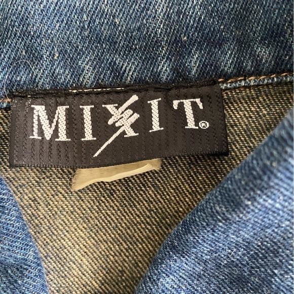 MIX It | Denim Sleeveless Vest w/ Rabbit Fur Trim | Size: Medium - Picture 4 of 9